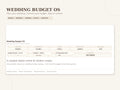 Wedding Budget OS – Spreadsheet & Planner